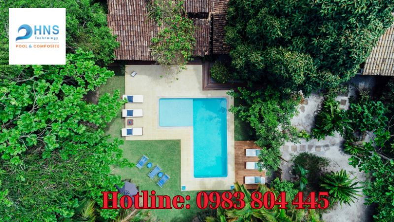 hồ bơi gia đình hình chữ L