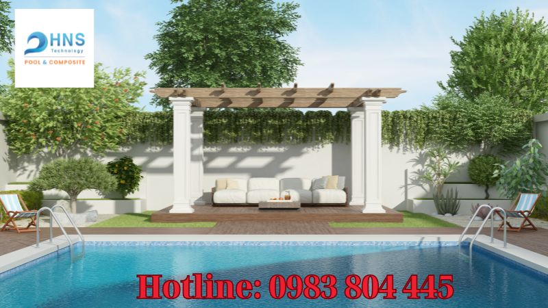 hồ bơi hình dạng chữ nhật