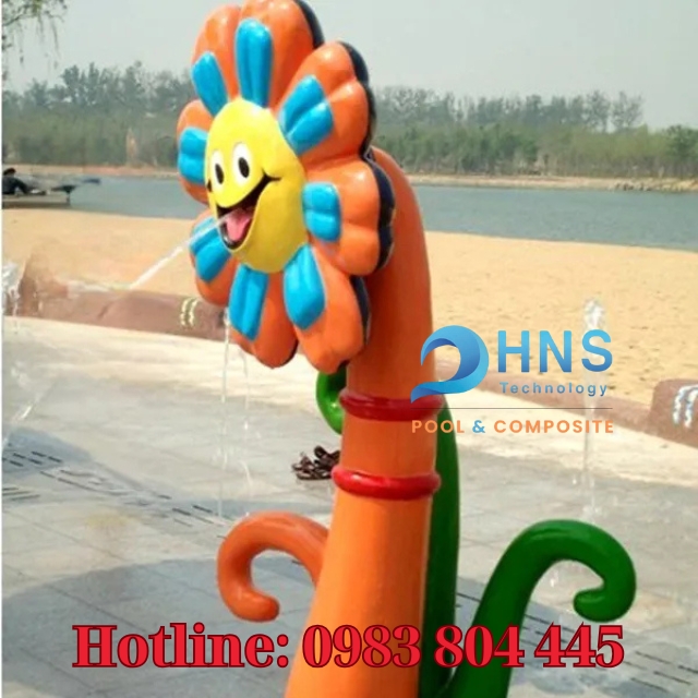 hoa phun nước hồ bơi trẻ em