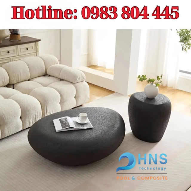 không gian sống bắc âu với bàn ghế composite