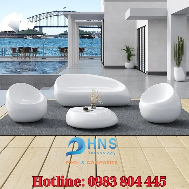 mẫu bàn ghế composite đẹp ngoài trời