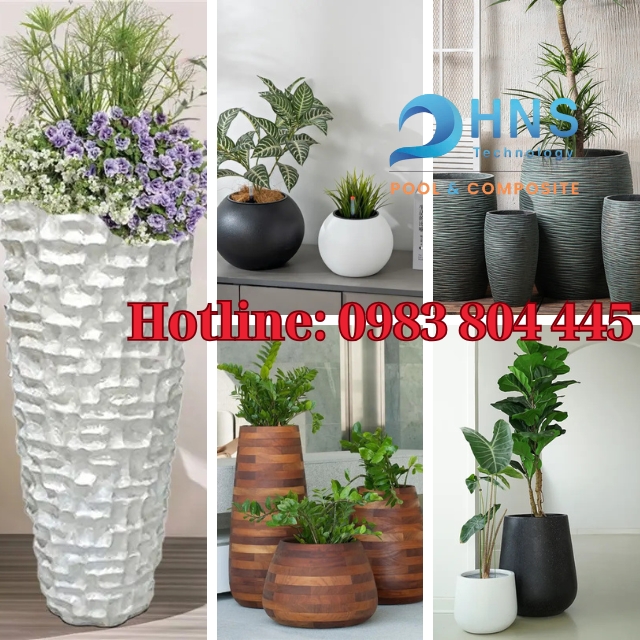 mẫu chậu trồng cây composite đẹp
