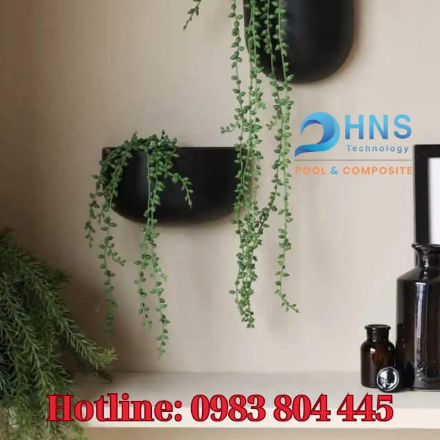 mẫu chậu trồng cây composite treo tường