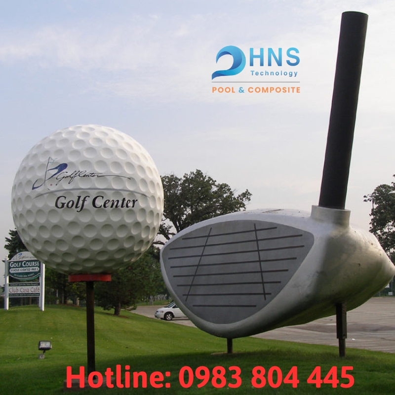 mô hình bóng golf bằng composite