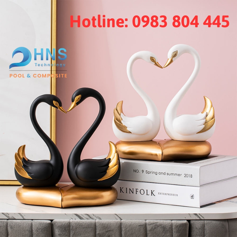 mô hình composite cặp đôi thiên nga phong cách bắc âu
