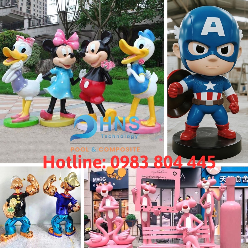 mô hình composite nhân vật hoạt hình