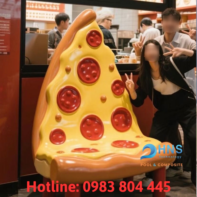 mô hình composite quảng cáo pizza