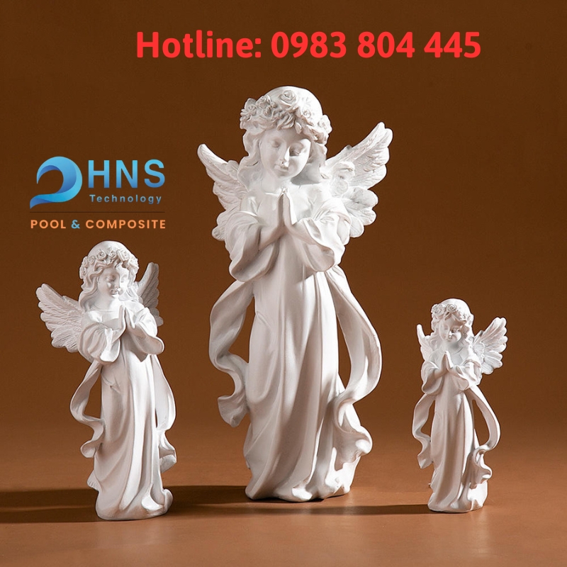 mô hình composite thiên thần trang trí bàn làm việc