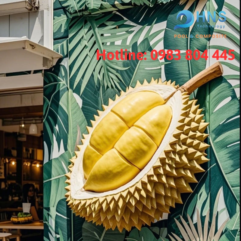 mô hình composite trang trí cửa hàng trái cây