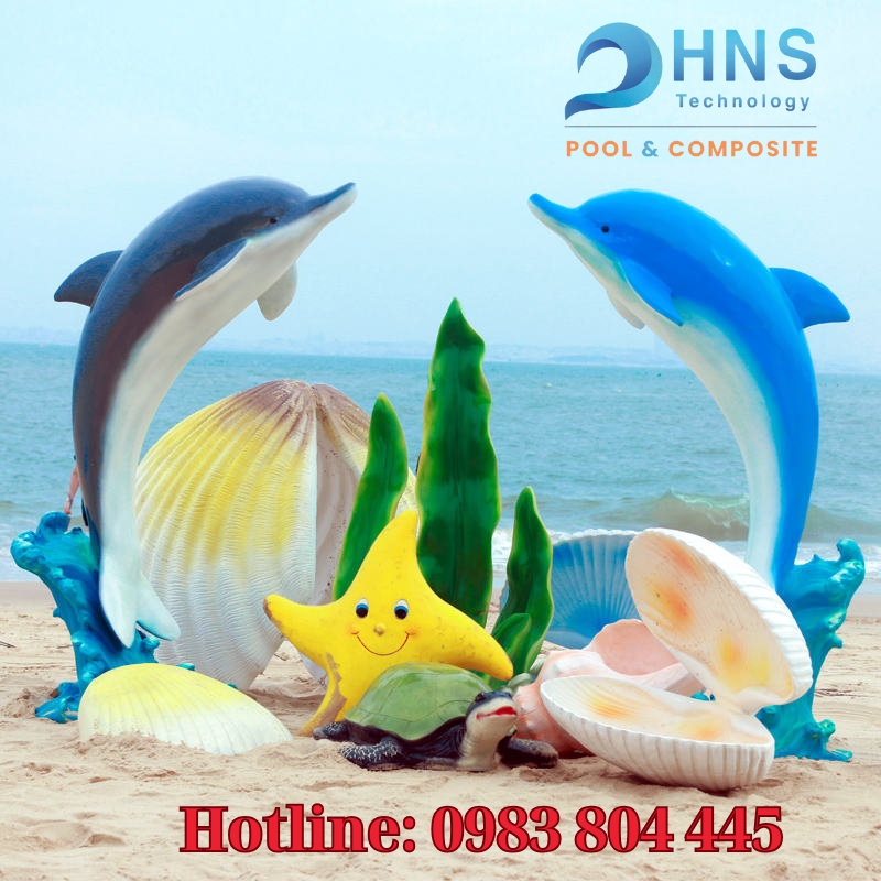 mô hình composite động vật biển