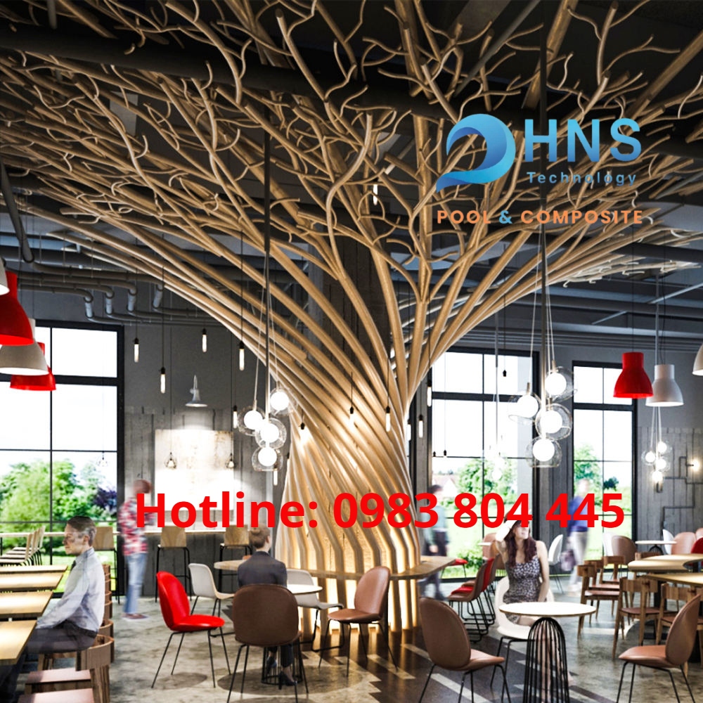 mô hình composite trang trí nhà hàng