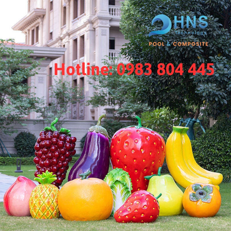 mô hình composite trái cây trang trí sân vườn