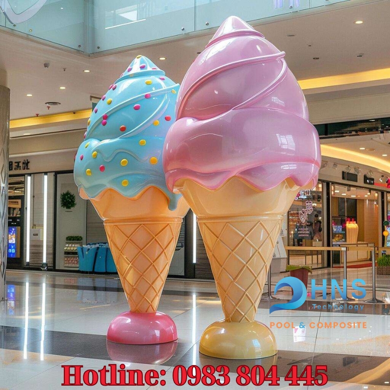 mô hình composite trang trí trung tâm mua sắm