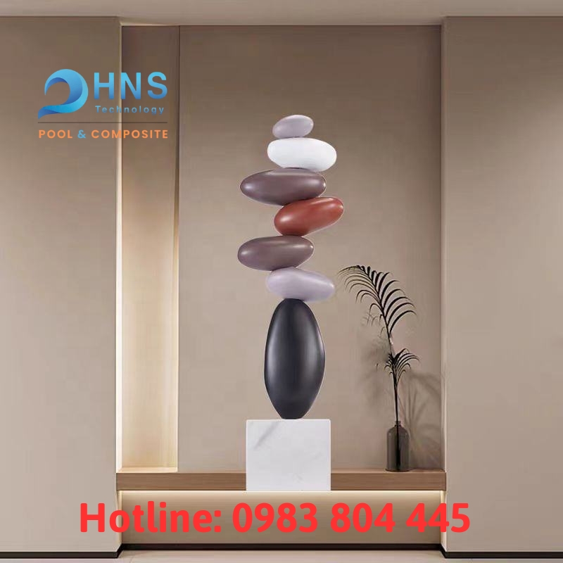 mô hình đá xếp chồng bằng composite