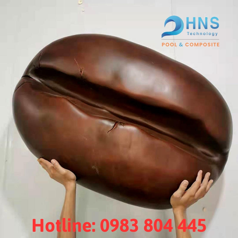 mô hình hạt cà phê khổng lồ bằng nhựa composite