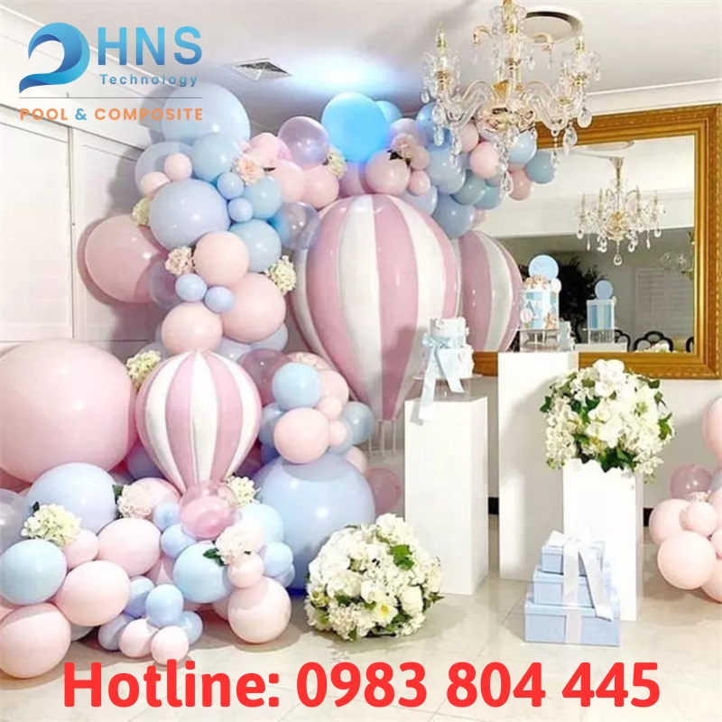 mô hình khinh khí cầu trang trí sự kiện bằng composite