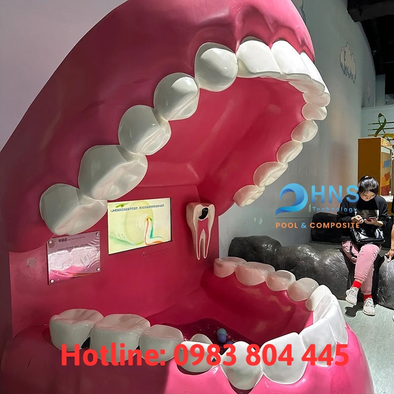 mô hình mô phỏng răng miệng bằng nhựa composite
