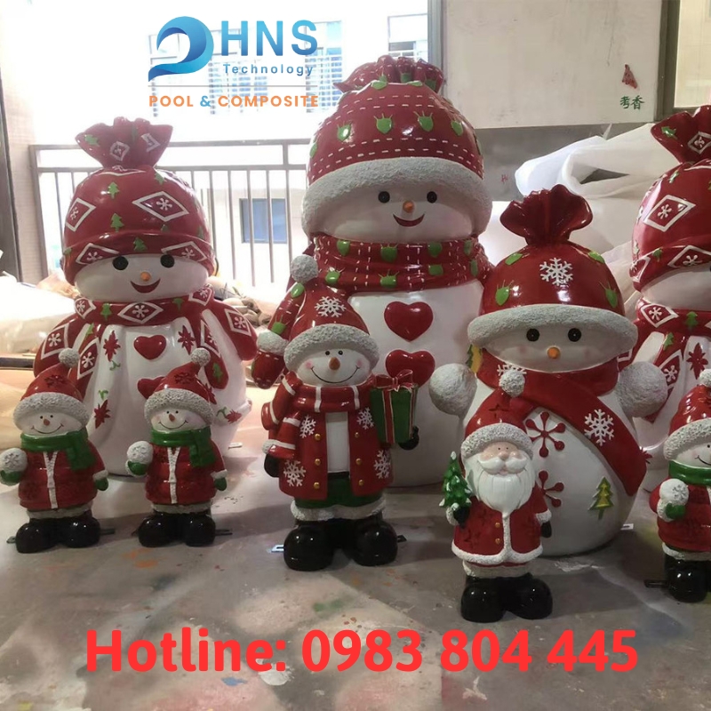 mô hình người tuyết trang trí giáng sinh