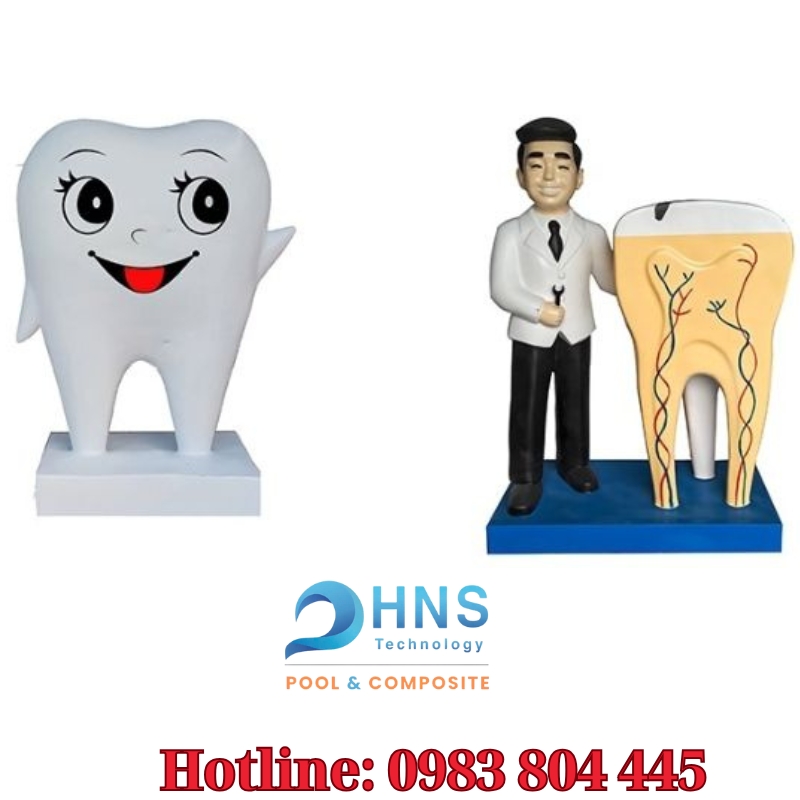 mô hình nhựa composite răng khổng lồ