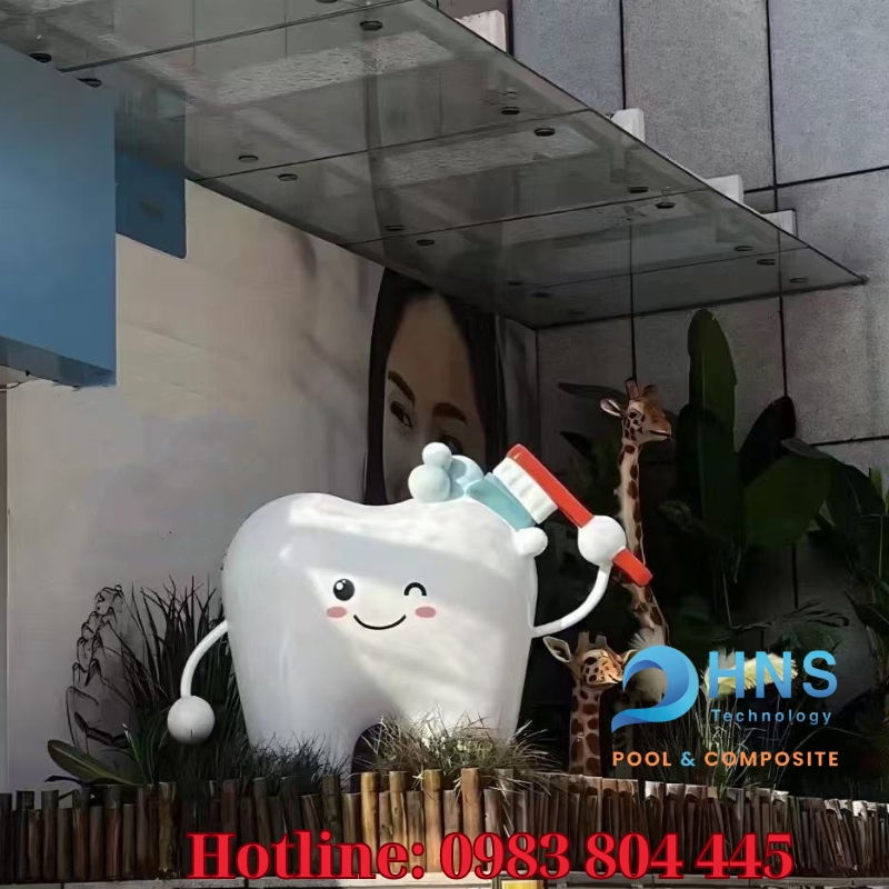 mô hình răng bằng composite trang trí phòng khám nha khoa