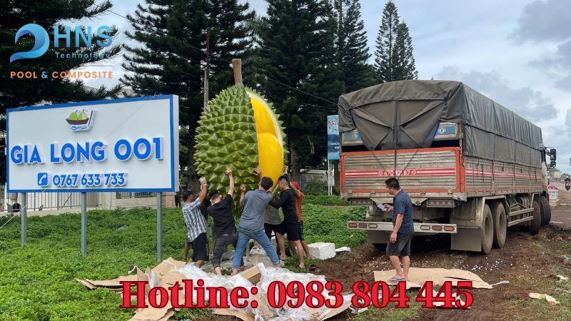mô hình sầu riêng kích thước lớn bằng composite