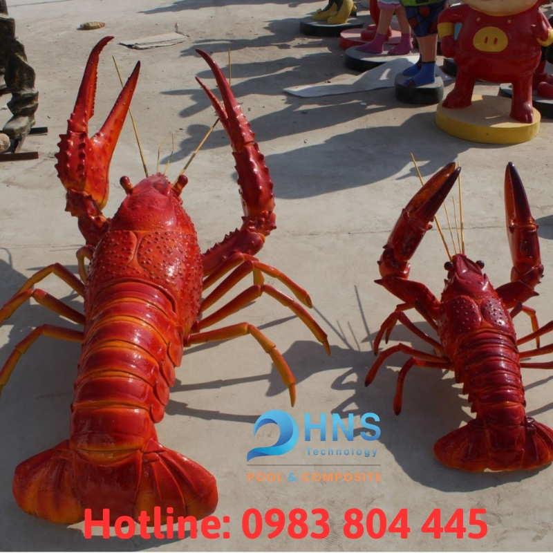 mô hình tôm hùm bằng nhựa composite