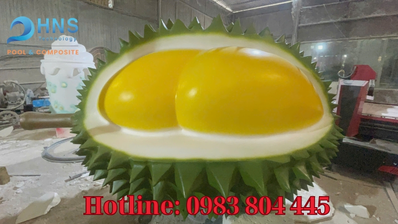 mô hình trái sầu riêng khổng lồ