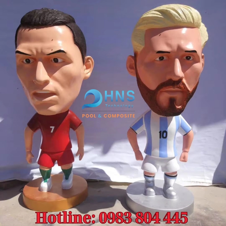 nhận gia công tượng cầu thủ bóng đá chibi bằng composite