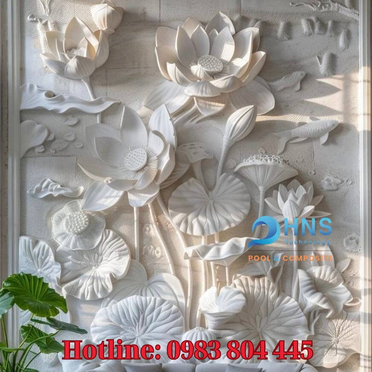 phù điêu phong thủy trang trí phòng khách