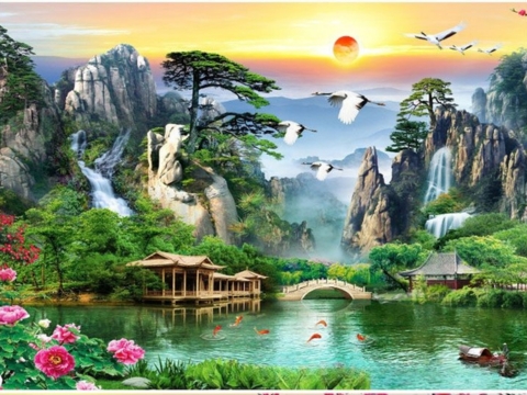 quà tặng tân gia tranh phong thuỷ