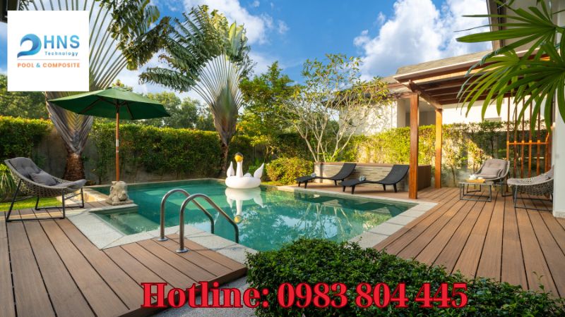 thiết kế hồ bơi gia đình đẹp và hiện đại