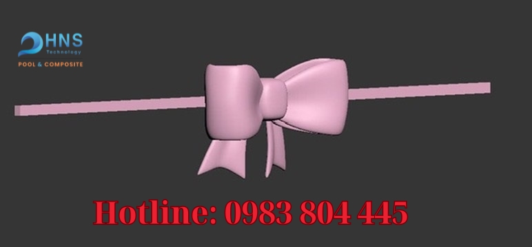 thiết kế mô hình nơ compoite 3d