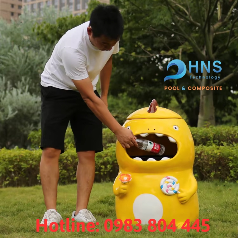 thùng rác bằng nhựa composite