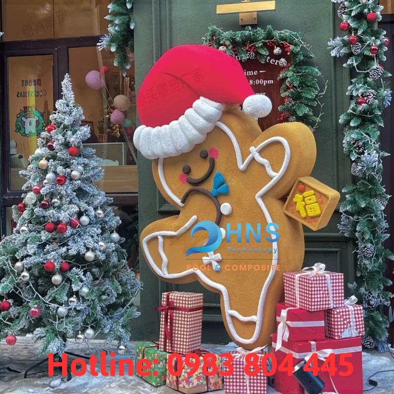 trang trí giáng sinh với mô hình composite