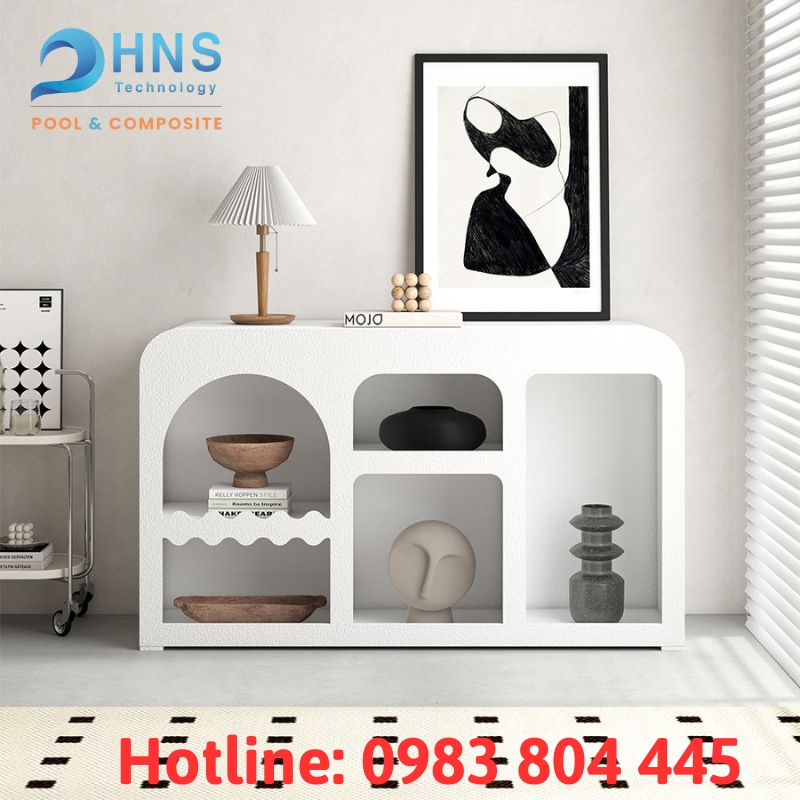 tủ nội thất phong cách tối giản bằng composite