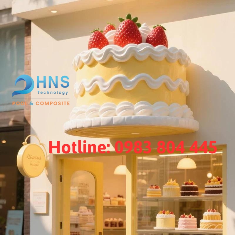 tượng bánh kem bằng nhựa composite