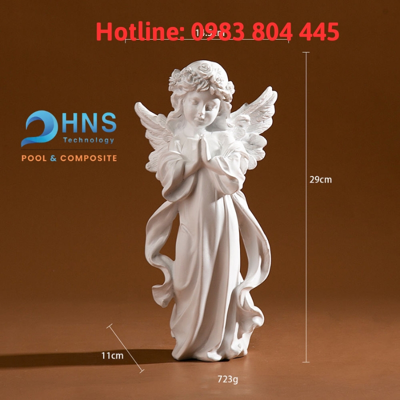 tượng bé gái thiên thần trang trí phòng ngủ