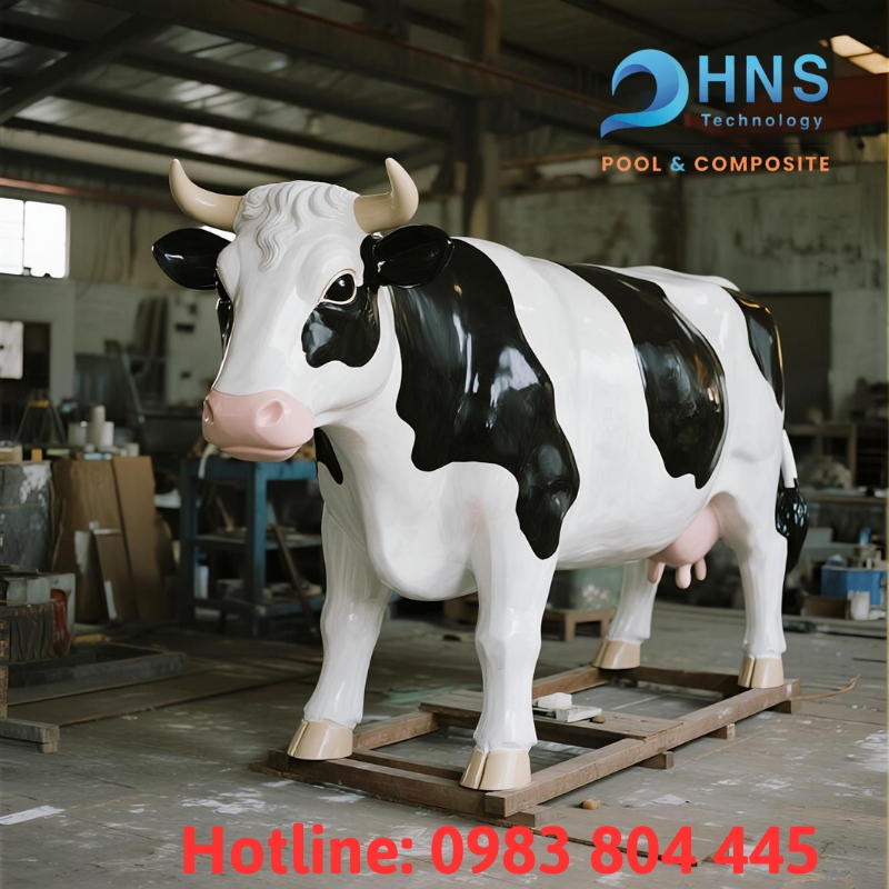 tượng bò sữa bằng composite