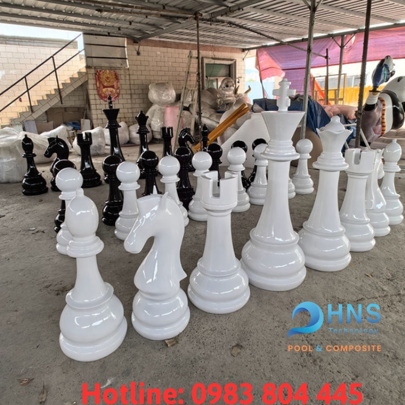 tượng cờ vua khổng lồ bằng composite