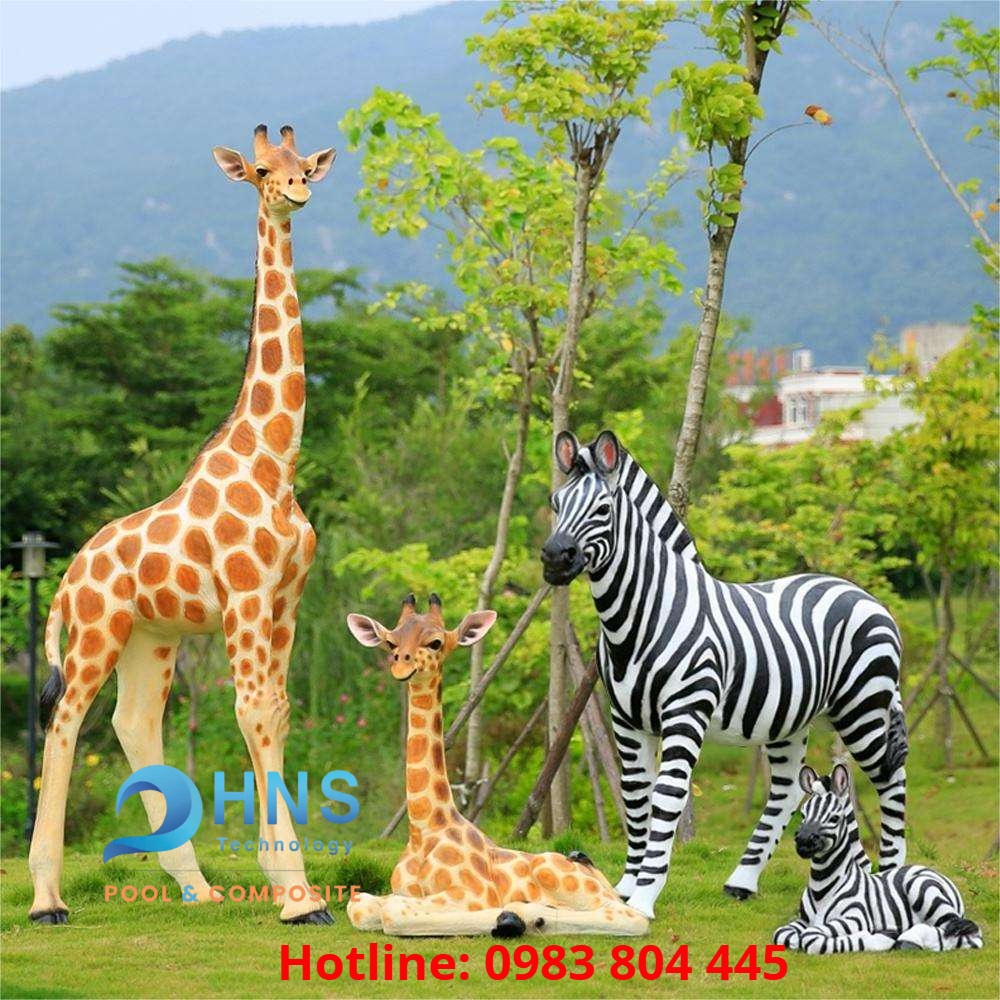 tượng composite động vật trang trí sân vườn