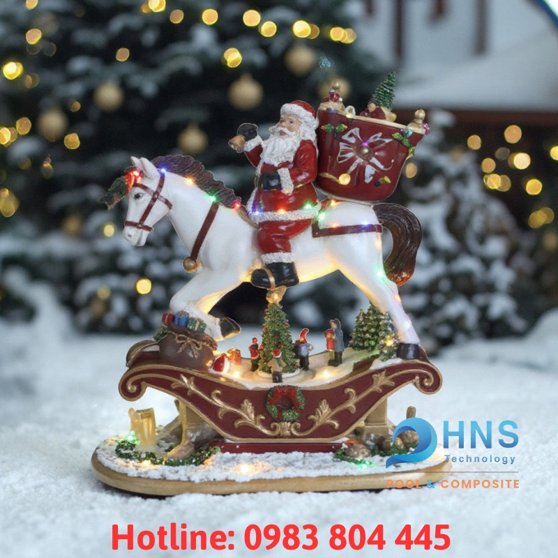 tượng composite mini trang trí giáng sinh bàn làm việc