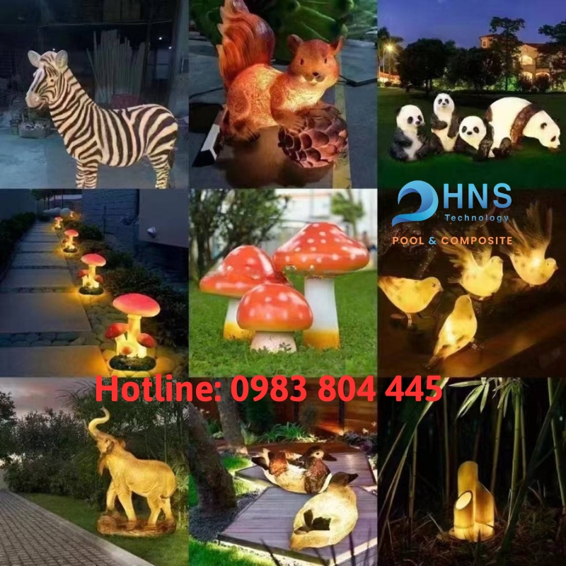 tượng composite trang trí ngoài trơi