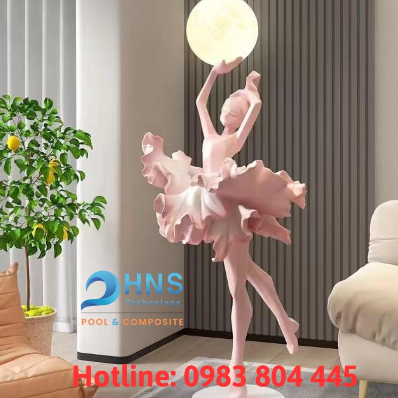 tượng composite trang trí phòng khách đẹp