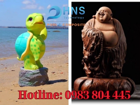 tượng composite và tượng gỗ
