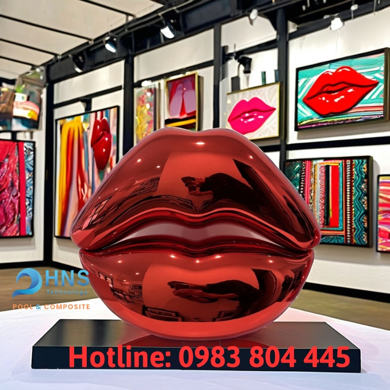 tượng điêu khắc môi composite