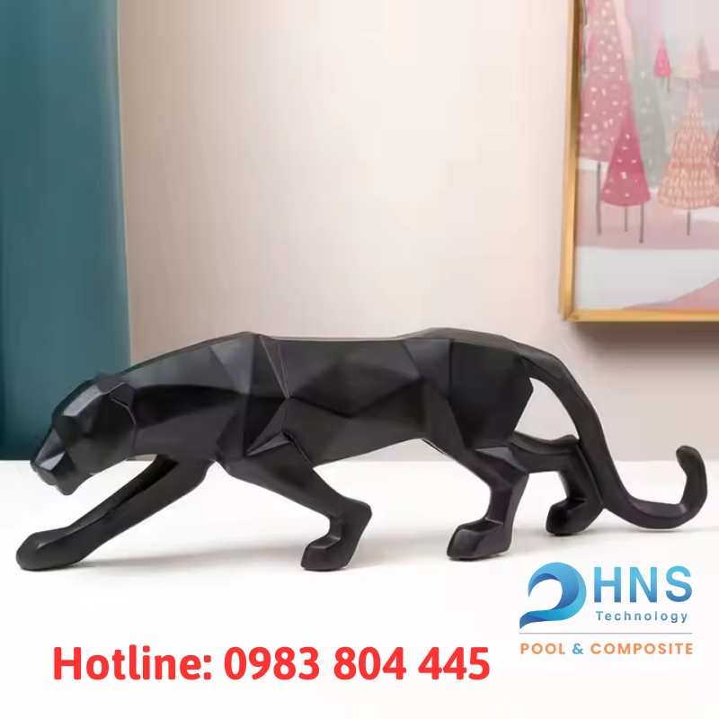tượng động vật composite hình khối trang trí nội thất