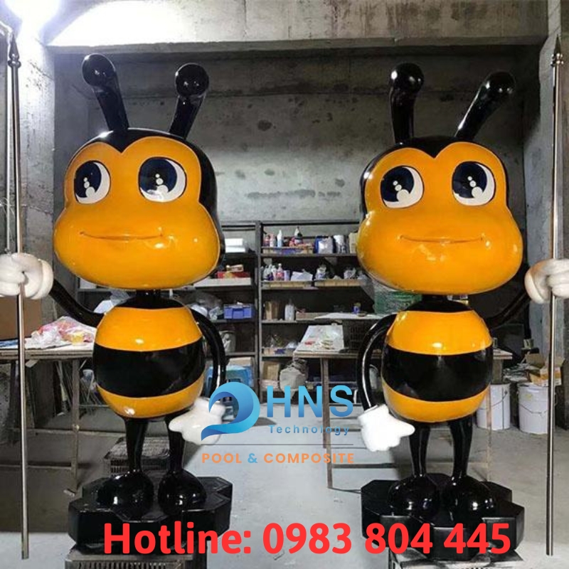 tượng động vật ong mật composite
