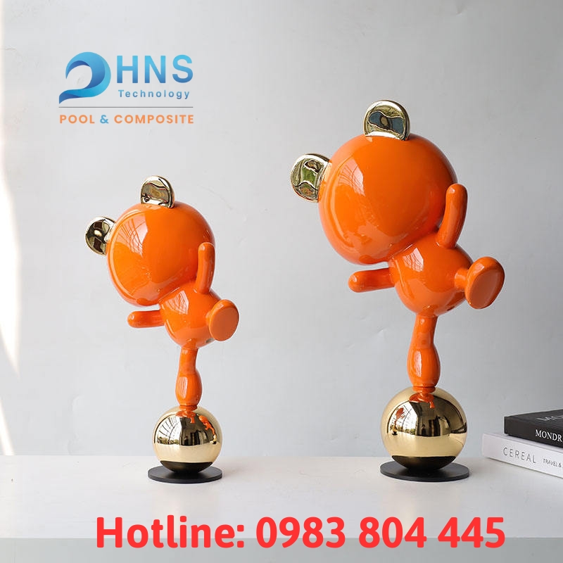tượng gấu nhựa composite