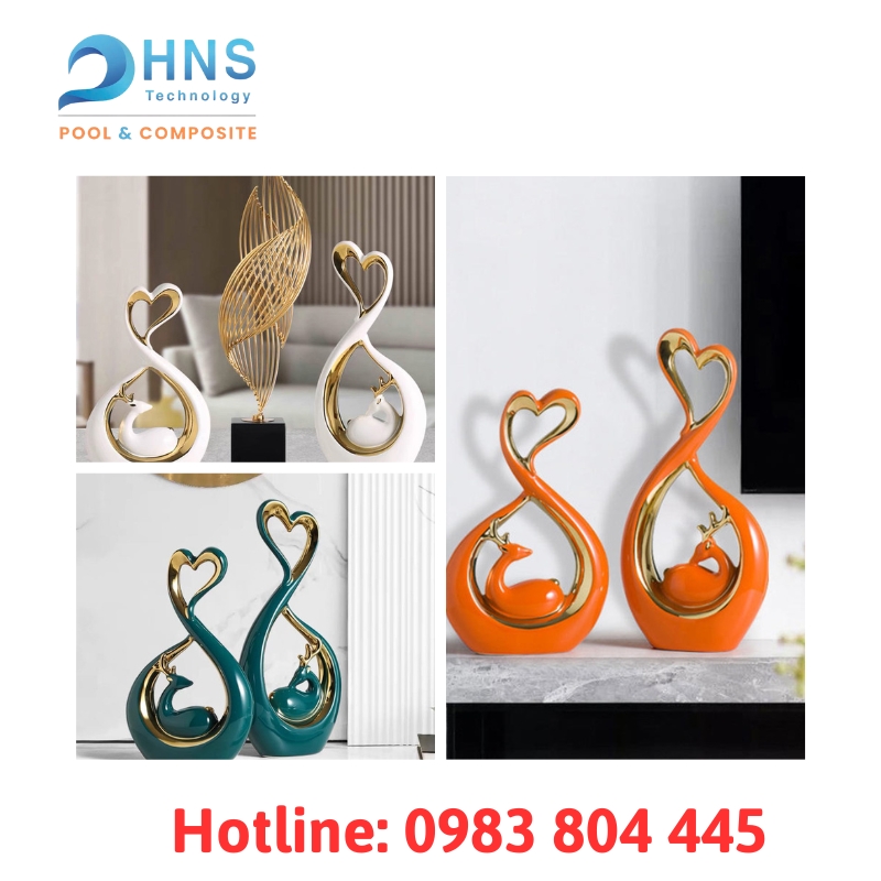 tượng hươu nai decor