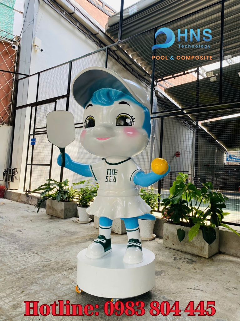 tượng linh vật thể thao bằng composite